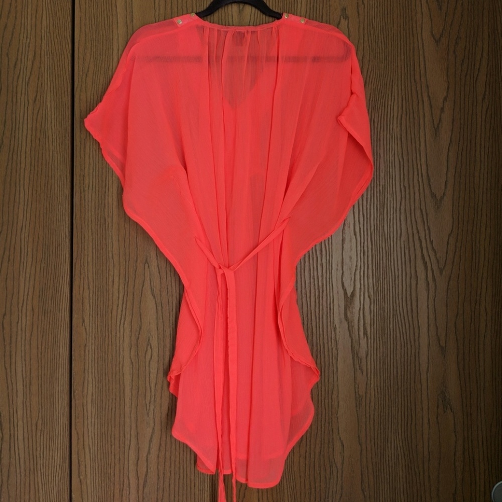 Neon orange Steve Madden swim cover up - Picture 5 of 6